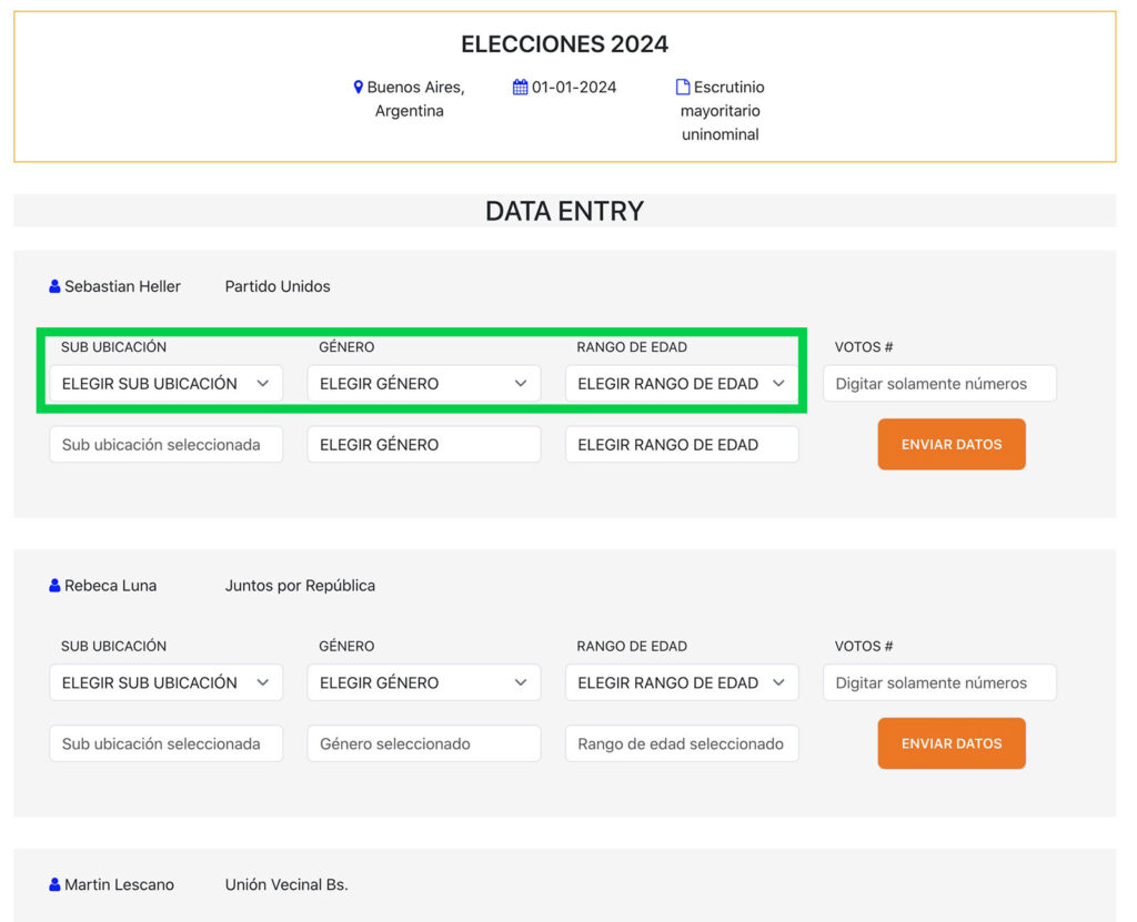 Data Entry - Ballot Box - PoliticFy